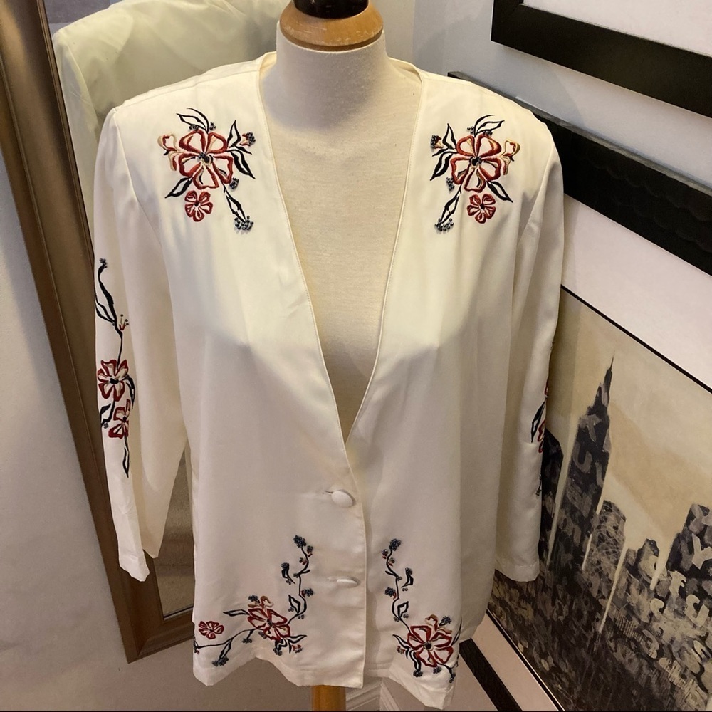 New old stock vintage Maggie Sweet beaded and embroidered jacket.